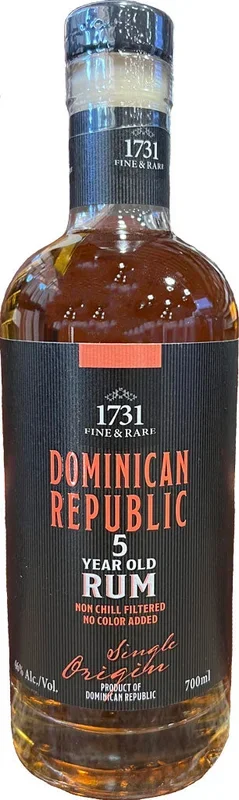 1731 Fine & Rare Dominican 5 Year Old Rum 700ml