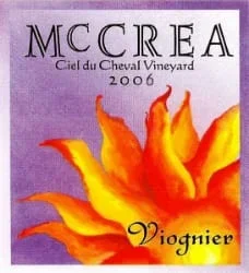2006 McCrea Cellars Ciel du Cheval Vineyard Viognier 375ml