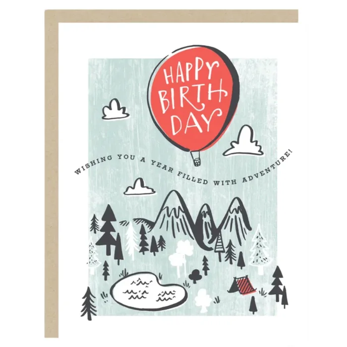 2021 Co. Adventure Balloon Birthday Card