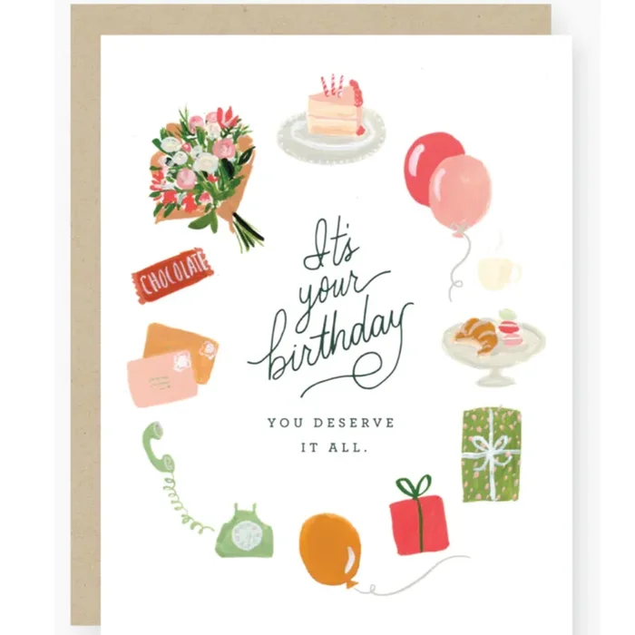 2021 Co. You Deserve It All Birthday Card