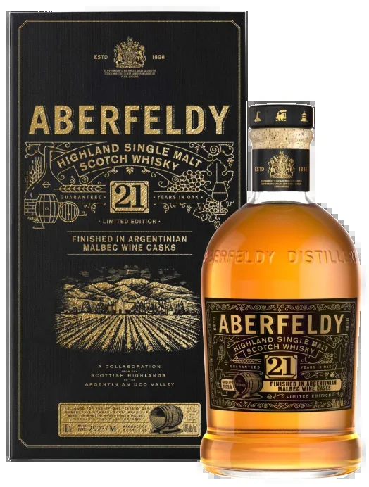 Aberfeldy 21 Year Old Argentinian Malbec Wine Cask FInish Single Malt Whisky 700ml