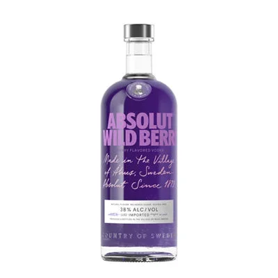 Absolut Berry Flavored Vodka Wild Berri 76 1L