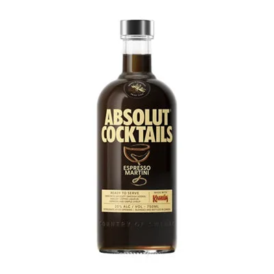 Absolut Espresso Martini Cocktail 40 750ML