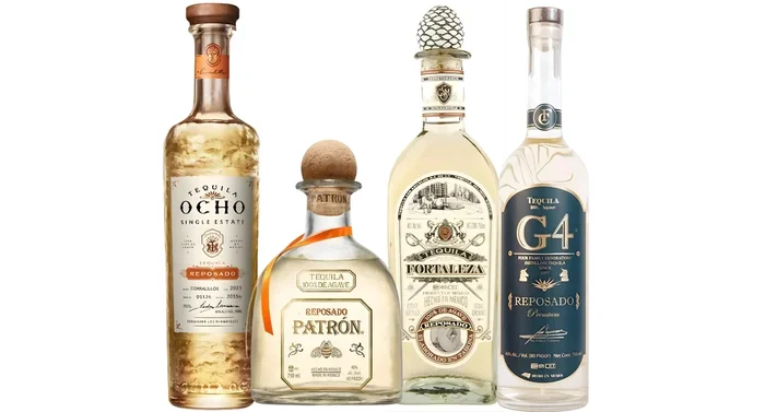 Additive-Free Tequila Reposado Bundle: Tequila Ocho, Fortaleza, G4, Patron