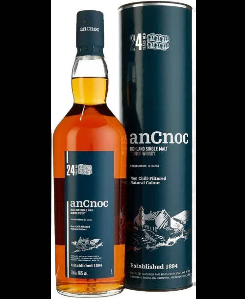 ANCNOC SCOTCH SINGLE MALT NON CHILL FILTERED HIGHLAND 92PF 24YR 750ML