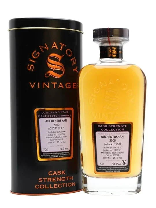 Auchentoshan 21 Year Old (D.2000, B.2021) Signatory Vintage Scotch Whisky | 700ML