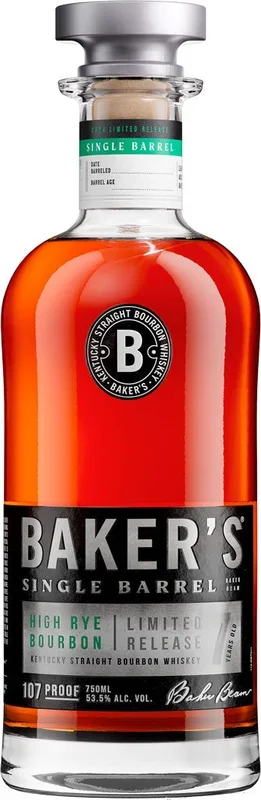 Baker’s Single Barrel High Rye Bourbon 7 Year Old 107 Proof 750ml