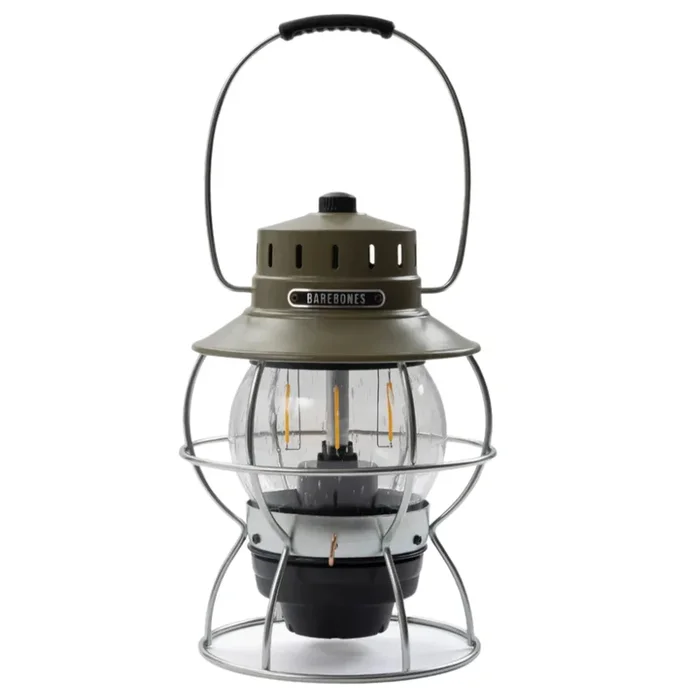 Barebones Railroad Lantern – Olive Green