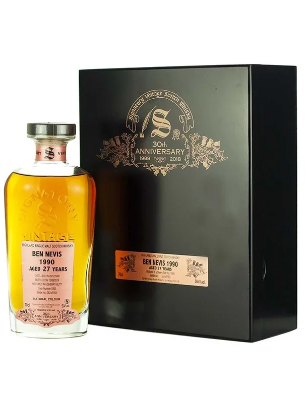 Ben Nevis 27 Year Old 1990 Signatory 30th Anniversary