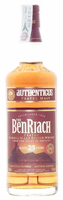 BenRiach Authenticus Peated 25 Year Old Single Malt Scotch 750ml