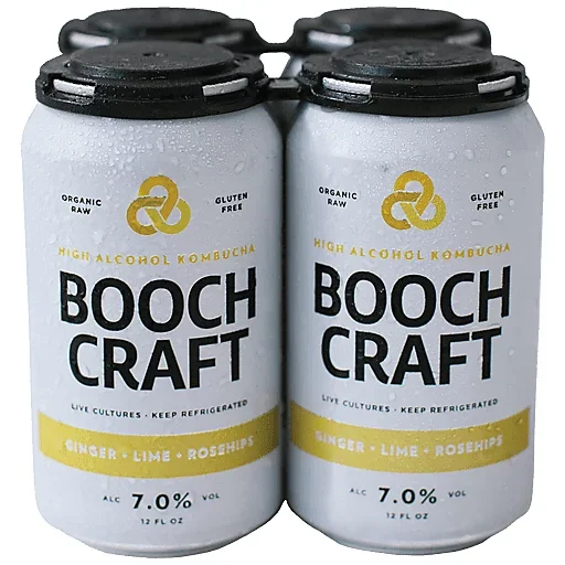 Boochcraft Ginger Lime Kombucha 6pk Cans