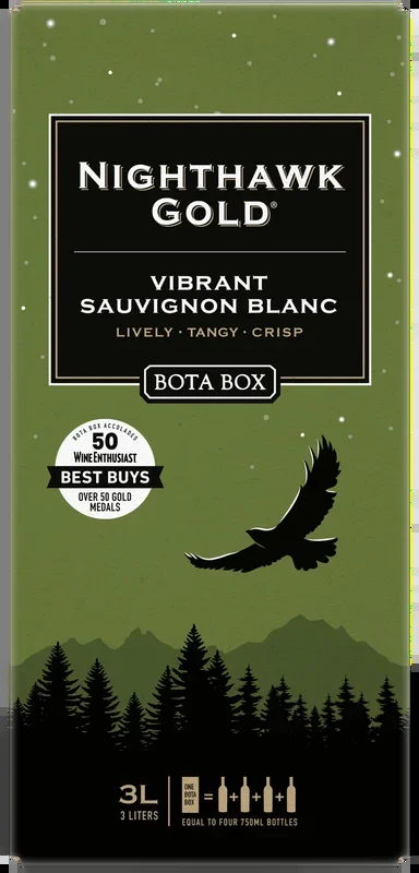 Bota Box Nighthawk Gold Vibrant Sauvignon Blanc 3.0LT Box Wine