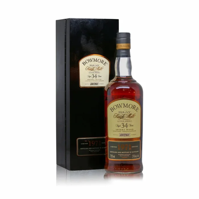 Bowmore 1971 Limited Edition Sherry Wood 34 Year Old Single Malt Scotch Whisky Wood Box