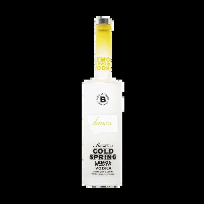 Bozeman Spirits Montana Cold Spring Lemon Flavored Vodka