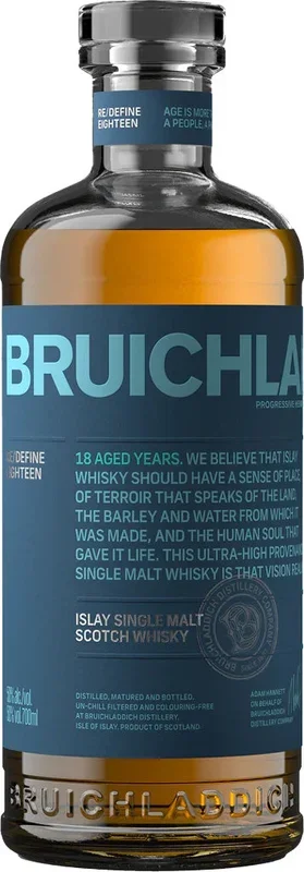 Bruichladdich Islay Single Malt Whiskey 18 Year Old 750ml