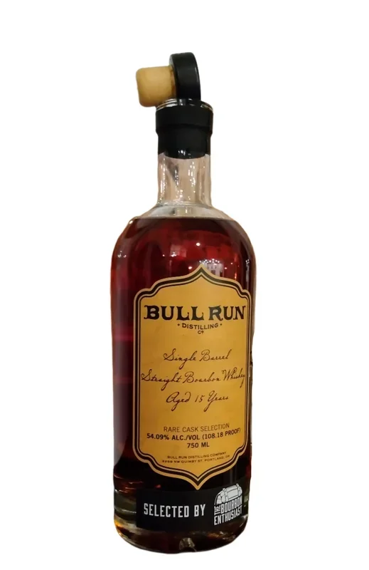 Bull Run 15 Year Bourbon Enthusiast Single Barrel Straight Bouron Whiskey