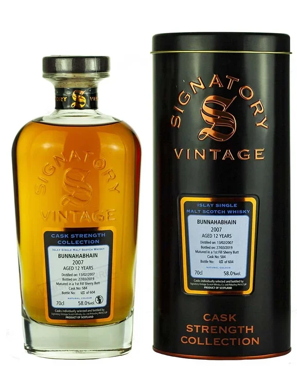 Bunnahabhain 12 Year Old 2007 Signatory Cask Strength