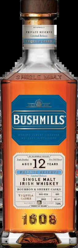 Bushmills Private Reserve 12 Year Old: Tequila Casks 2012 Vintage Irish Whiskey