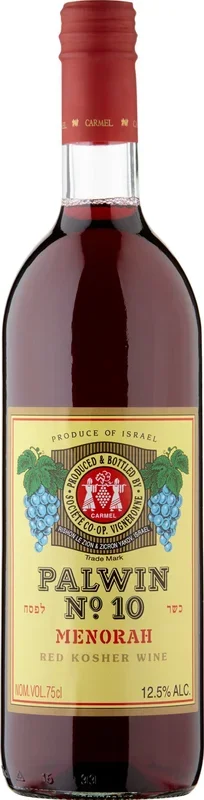 Carmel Palwin No.10 Menorah Red Dessert Wine