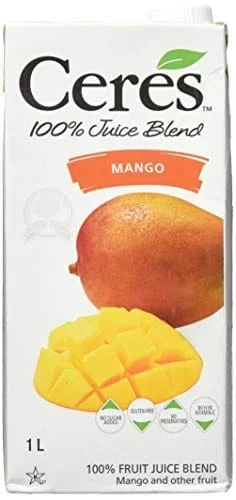 Ceres 100% All Natural Pure Fruit Juice Blend, Mango – Gluten Free, Rich in Vitamin C, No Added Sugar or Preservatives, Cholesterol Free – 33.8 FL OZ (Pack of 1)