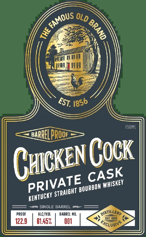 Chicken Cock Private Cask Kentucky Straight Bourbon Whiskey – Barrel Proof