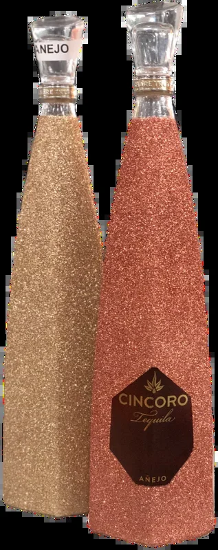 CINCORO TEQUILA ANEJO W/ GLITTER DESIGN 750ML