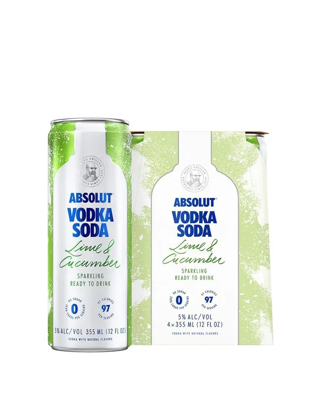 Cocktail Absolut 4pk Lime & Cucumber