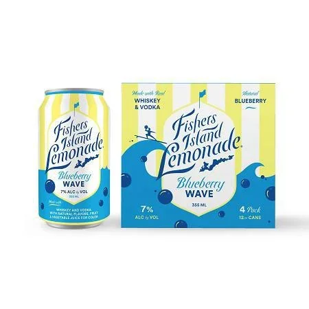 Cocktail Fishers Island 4pk Blueberry Wave