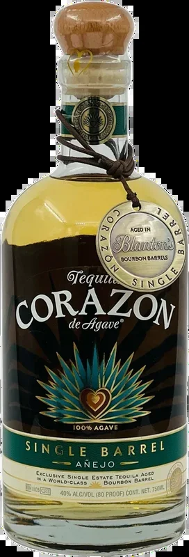 Corazón Single Barrel Blanton’s Aged Single Estate Añejo Tequila