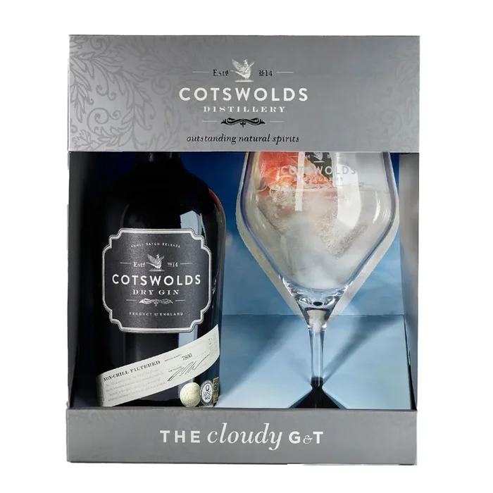 CotswOlds Dry Gin And Copa Glass Gift Set 70cl