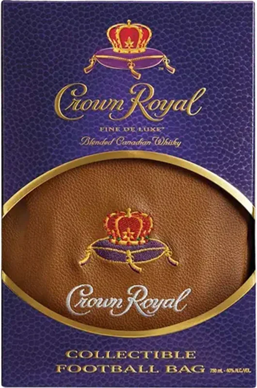 Crown Royal Fine Deluxe Blended Canadian Whisky with Football Bag