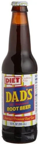 Dad’s DIET ROOT BEER LONGNECKS – “With the 1971 Retro Label”, 12-Ounce Glass Bottle (Pack of 12)
