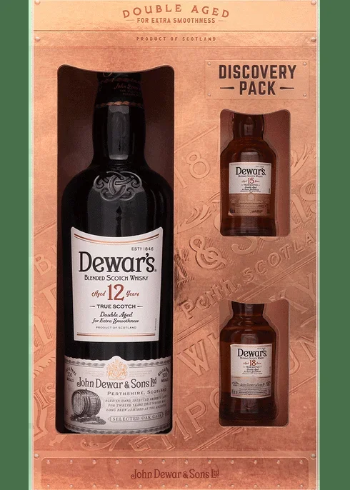 DEWARS SCOTCH BLENDED SPECIAL GFT BOX W/ 2X 50ML 12YR 750ML