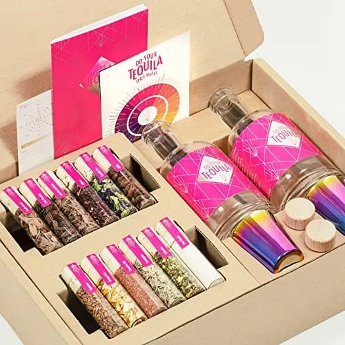 DO YOUR TEQUILA Infusion kit | DIY Kit for Homemade Tequila Flavor | DIY Gift Ideas | 12 Woodchip Blends & Botanicals in Glass Tubes | Cool Birthday Gifts for Men & Women | Father’s Day Gift