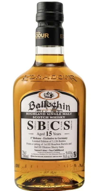 Edradour Ballechin 15 Year Old Cask Strength, 2nd Release Scotch Whisky | 700ML
