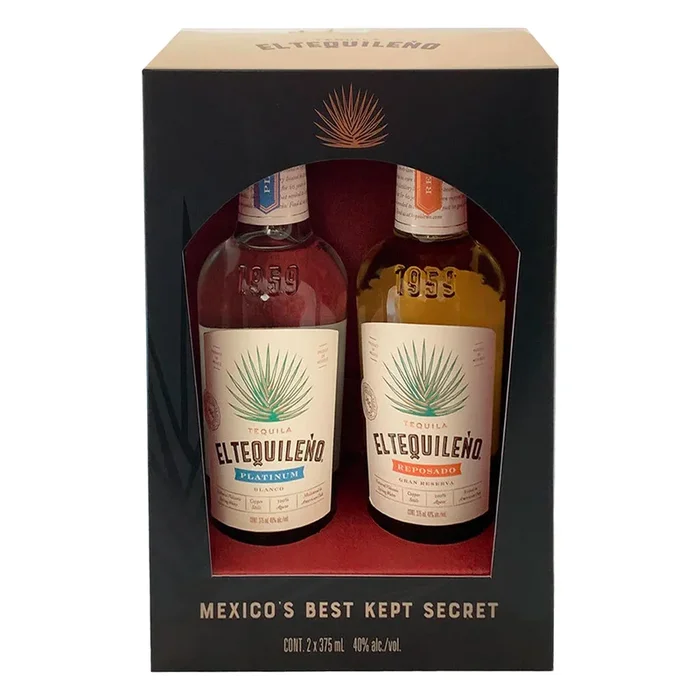 El Tequileño Platinum Blanco & Reposado Mini Gift Set (375 ml)