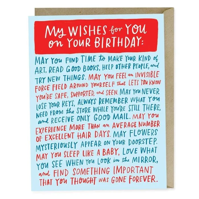 Emily McDowell: Wishes for Your Birthday Card
