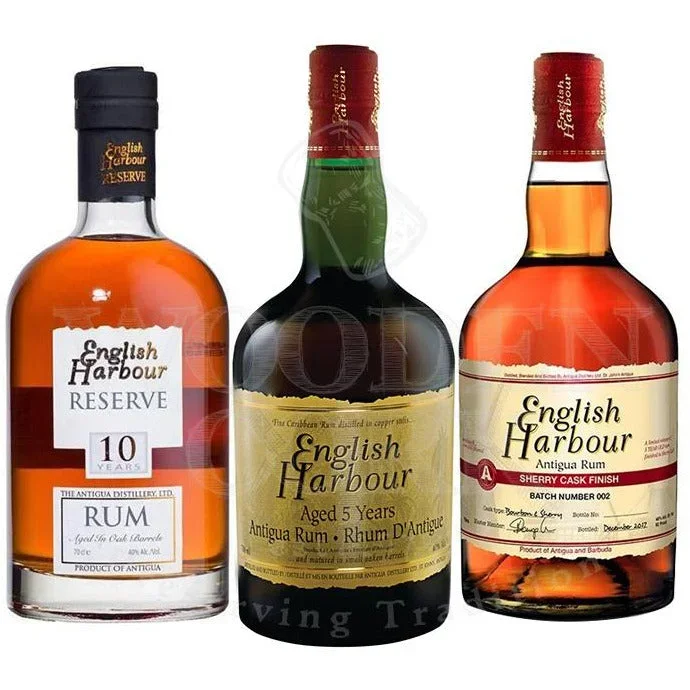 English Harbour 5 Year Rum, English Harbour 10 Year Rum and English Harbour Sherry Cask Finish Bundle