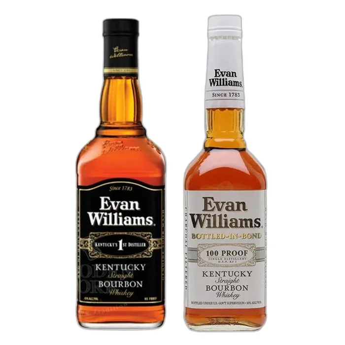 Evan Williams Black Label Bourbon 100 Proof Bottled In Bond Bundle