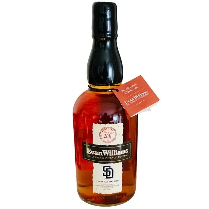 Evan Williams Single Barrel San Diego Padres Bourbon Whiskey