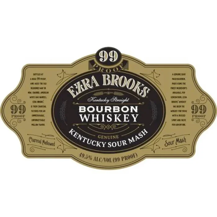 Ezra Brooks Kentucky Sour Mash Straight Bourbon 99 Proof