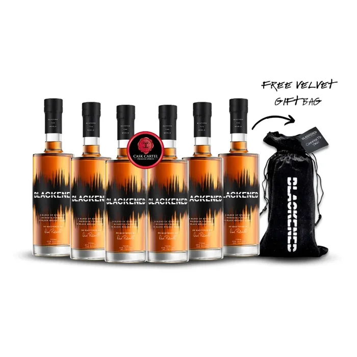 FATHER’S DAY 2023 | METALLICA | BLACKENED™ AMERICAN WHISKEY FLAGSHIP + LIMITED EDITION VELVET BAG (6) BOTTLE BUNDLE