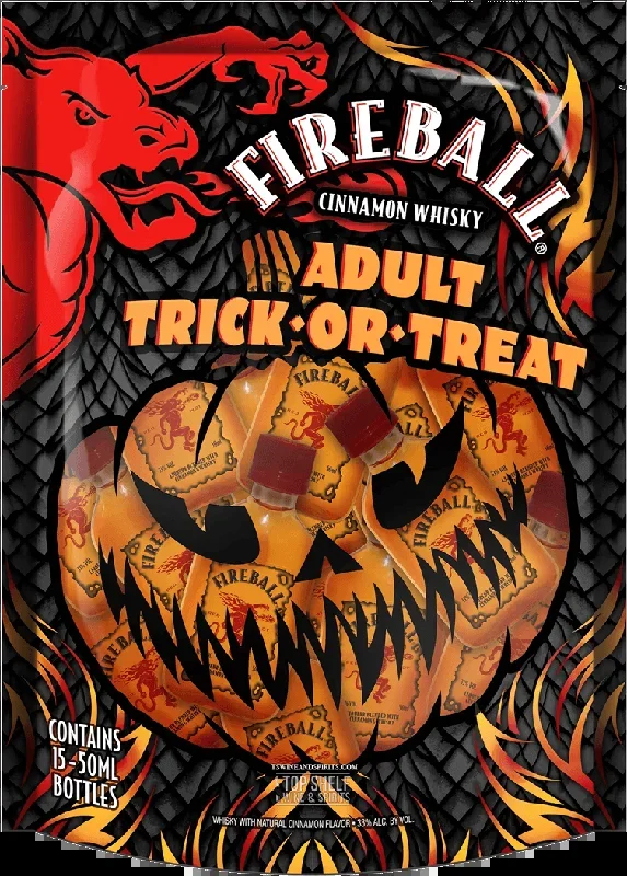 Fireball Cinnamon Whisky ‘Halloween Trick or Treat’ Bag (50mL)