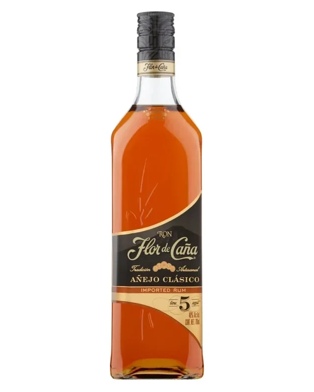 Flor de Cana 5 Year Old Black Rum, 70 cl