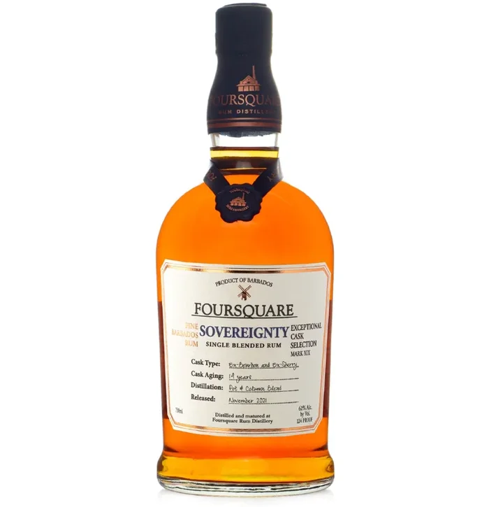 FOURSQUARE RUM SINGLE BLENDED SOVEREIGNTY EXCEPTIONAL CASK SELECTION BARBADOS 750ML