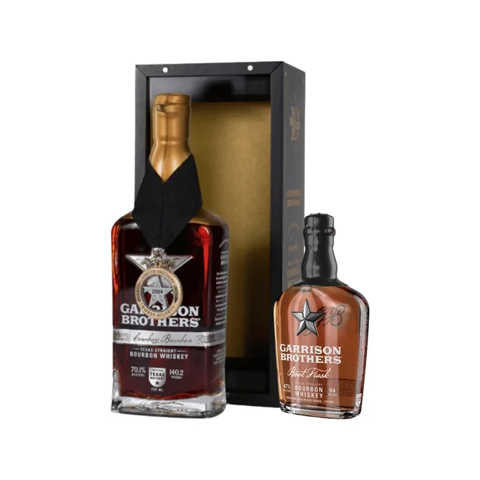 Garrison Bros 10th anniversary Cowboy Bourbon + Boot Flask Whiskey