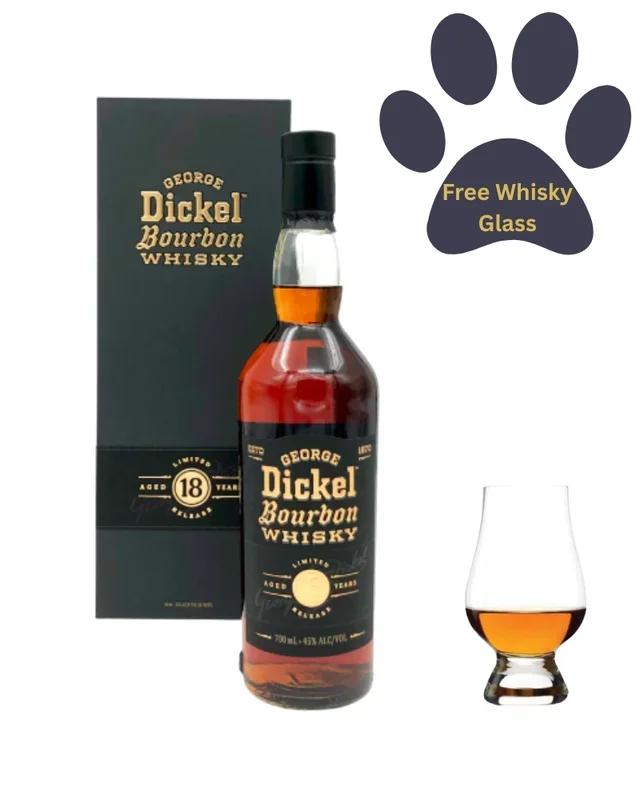 George Dickel 18 Year Old Bourbon Whisky + Free Glencairn Glass