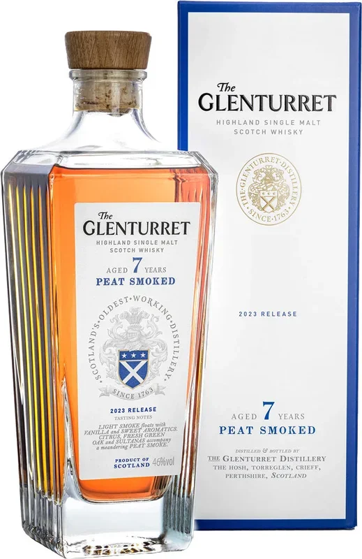 Glenturret 7 Year Old Peat Smoked 2023 Release Single Malt Scotch Whiskey 750ml