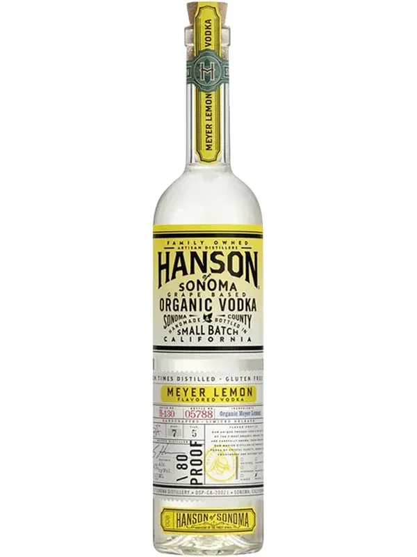 Hanson of Sonoma Organic Meyer Lemon Vodka