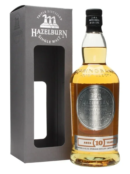 HAZELBURN SCOTCH SINGLE MALT CAMPBELTOWN 92PF 10YR 700ML